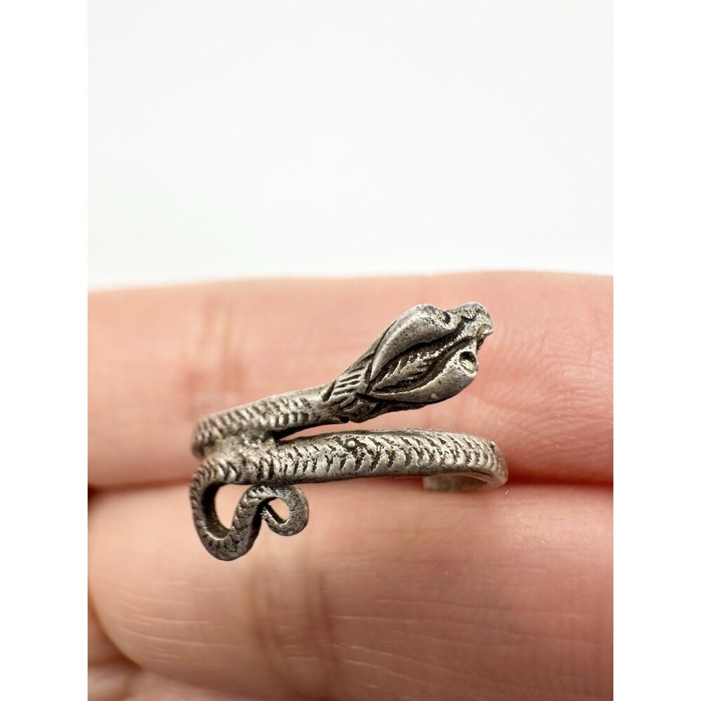 925 Sterling Silver Snake Open Band Ring Size 3.75